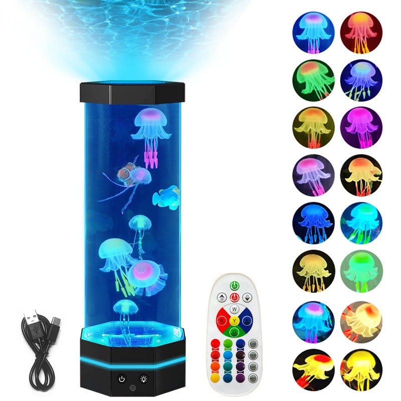 17-Color Jellyfish Lava Lamp 15-Inch