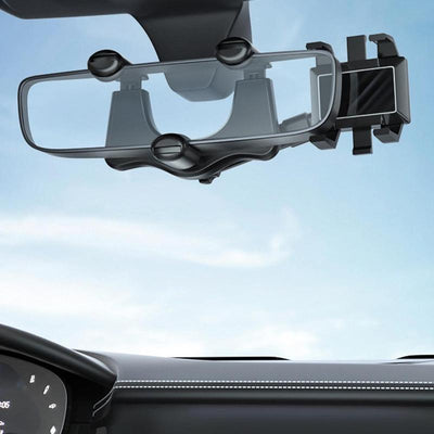 Rearview Mirror Phone Holder For Car Rotatable And Retractable Car Phone Holder Multifuncti under $50onal 360 Rear View Mirror Phone Holder Suitable For All Mobile Phones And All Car