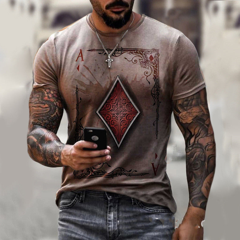 Men’s Playing Card Print T-Shirt
