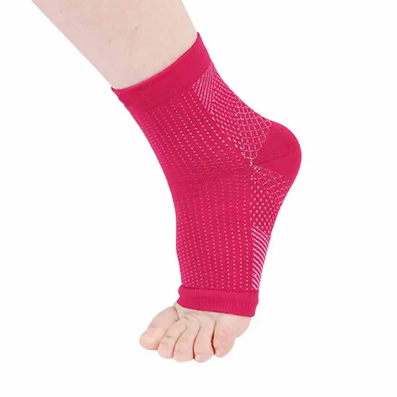 1pair Foot Compression Sleeve Anti Plantar Support Ankle Angel Socks Sport Protector Basketball Soccer Ankle Support Relief Sock