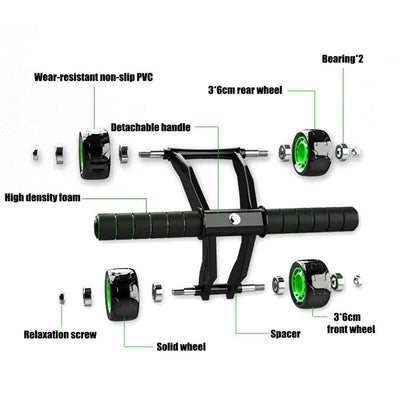 Four-Wheel Ab Roller for Home Fitness