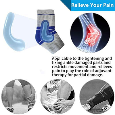 Elastic Silicone Ankle Support Fitness Compression Ankle Protector Basketball Football Tennis Silica Gel Pad Ankle Brace