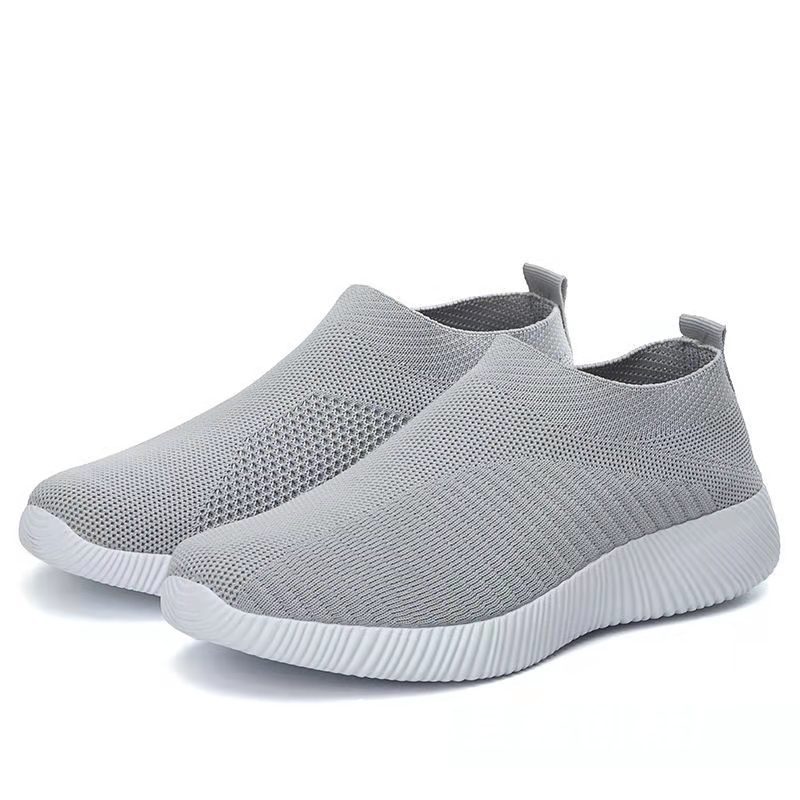 Flying Knit Sneakers Men's Mesh White Shoes Black Casual Sneakers under$30