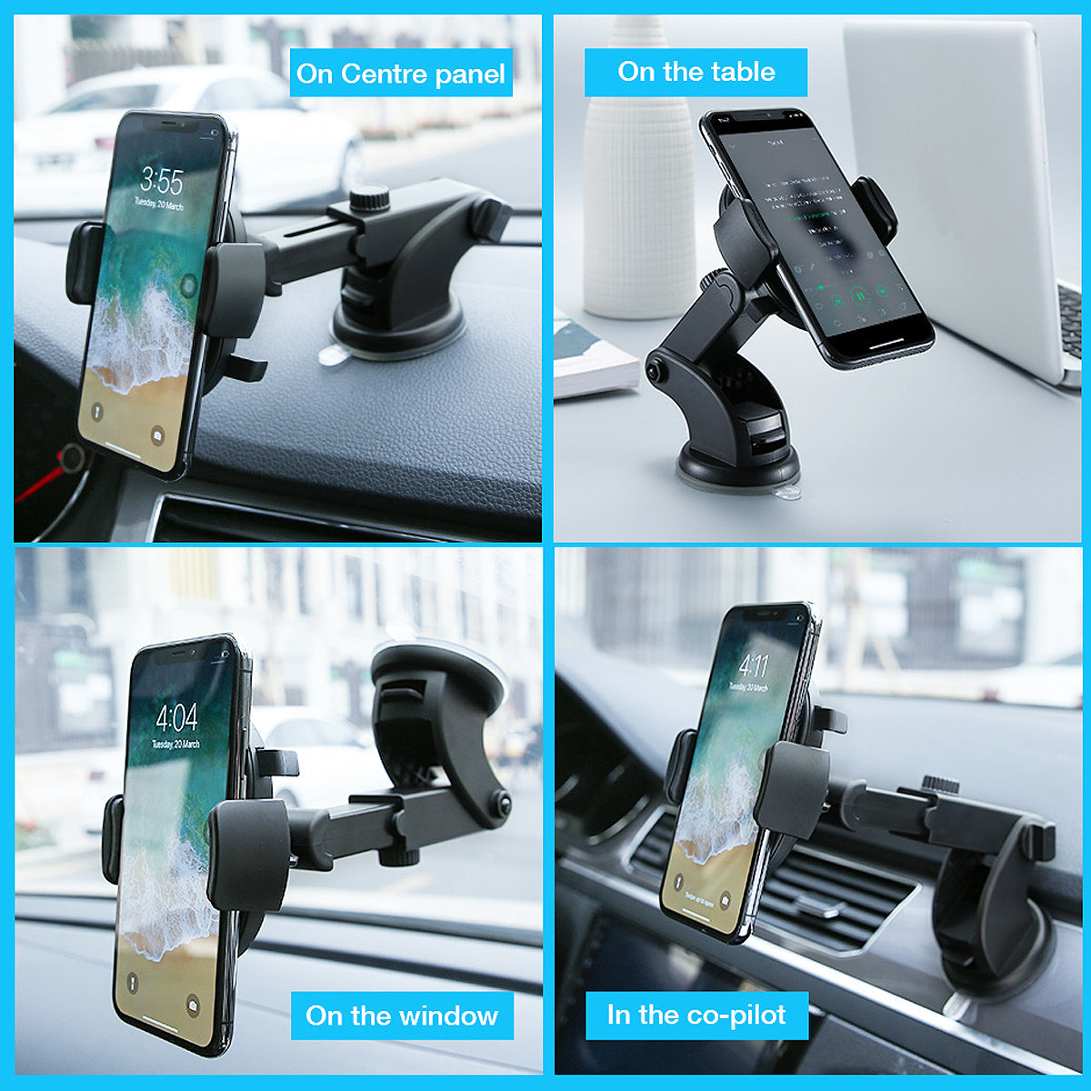 Telescopic Car Phone Holder Mount