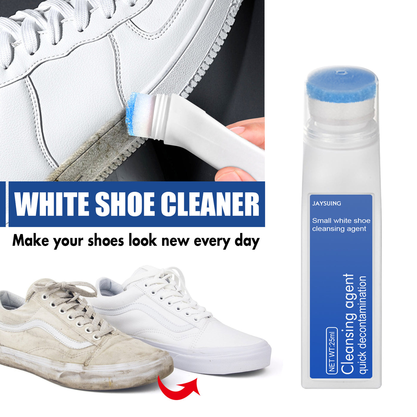 White Shoes Cleaner – Yellow & Bright White