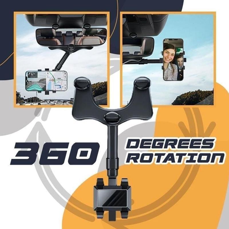 Rearview Mirror Phone Holder For Car Rotatable And Retractable Car Phone Holder Multifuncti under $50onal 360 Rear View Mirror Phone Holder Suitable For All Mobile Phones And All Car
