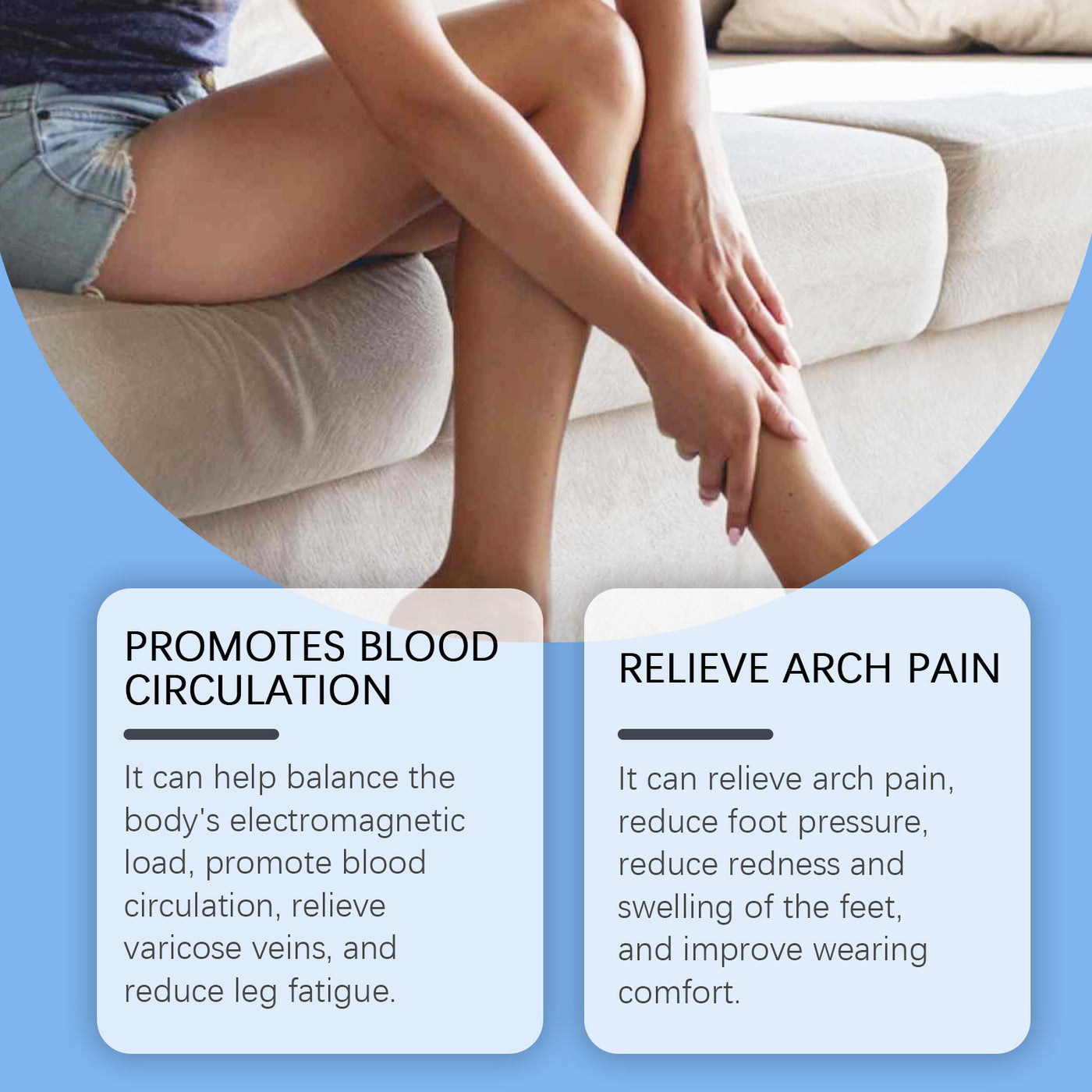 Comfortable Massage Insoles Leg Repair Raised Invisible Support Durable Lightweight Massage Insoles