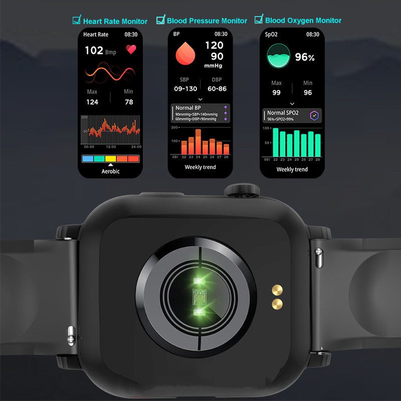 Bluetooth Sports Smartwatch Blood Pressure Blood Oxygen Monitoring - Finesse for All:infoshopstore.fitnessforall.com.uk
