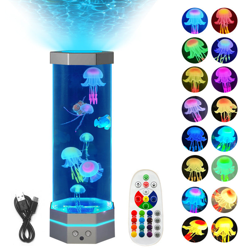 17-Color Jellyfish Lava Lamp 15-Inch