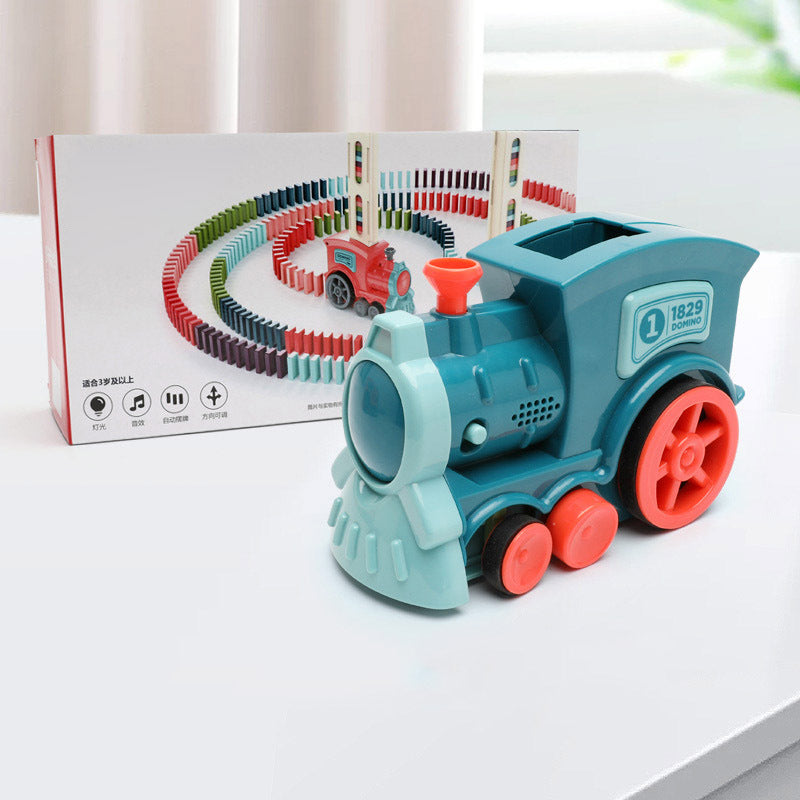 Automatic Domino Train Toy for Kids