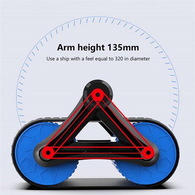 Double Wheel Abdominal Exerciser Women Men Automatic Rebound Ab Wheel Roller Waist Trainer Gym Sports Home Exercise Devices - Finesse for All:infoshopstore.fitnessforall.com.uk