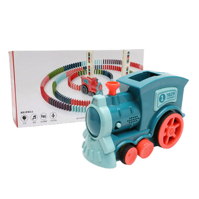 Automatic Domino Train Toy for Kids