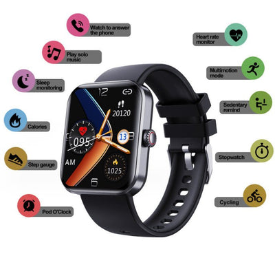 F57L sports wristband heart rate blood pressure monitoring body temperature information push Bluetooth smart watch - Finesse for All:infoshopstore.fitnessforall.com.uk