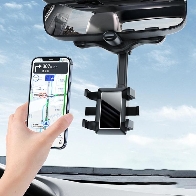 Rearview Mirror Phone Holder For Car Rotatable And Retractable Car Phone Holder Multifuncti under $50onal 360 Rear View Mirror Phone Holder Suitable For All Mobile Phones And All Car