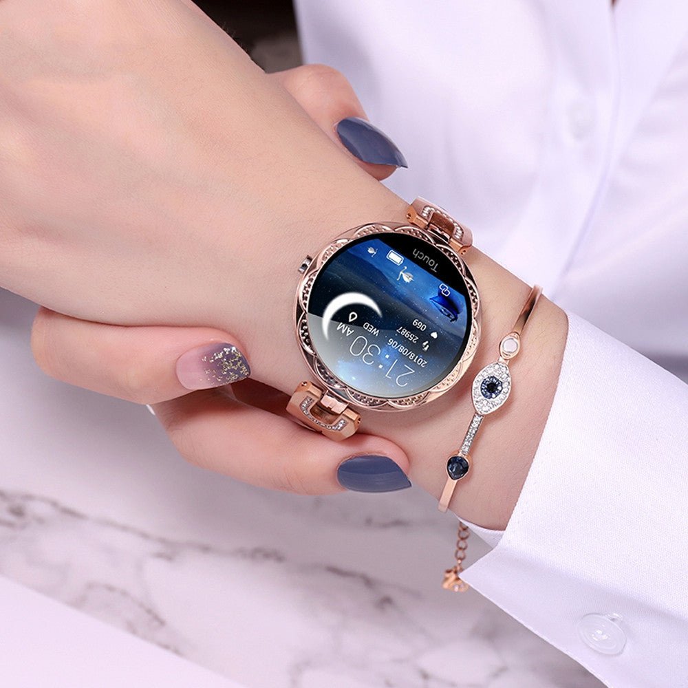 Fashion Women's Smart Watch Waterproof Wearable Device Heart Rate Monitor Sports Smartwatch for Women Ladies - Finesse for All:infoshopstore.fitnessforall.com.uk