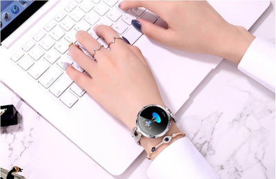 Fashion Women's Smart Watch Waterproof Wearable Device Heart Rate Monitor Sports Smartwatch for Women Ladies - Finesse for All:infoshopstore.fitnessforall.com.uk