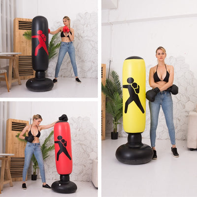 Fitness Inflatable Boxing Column Fighting Column Sandbag Vertical Venting Toy - Finesse for All:infoshopstore.fitnessforall.com.uk