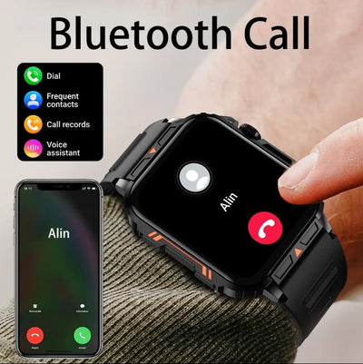 L81 Outdoor Sports Square Smartwatch Answer Call Big Battery Fitness Tracker Waterproof Smartwatch Men For IOS Android - Finesse for All:infoshopstore.fitnessforall.com.uk