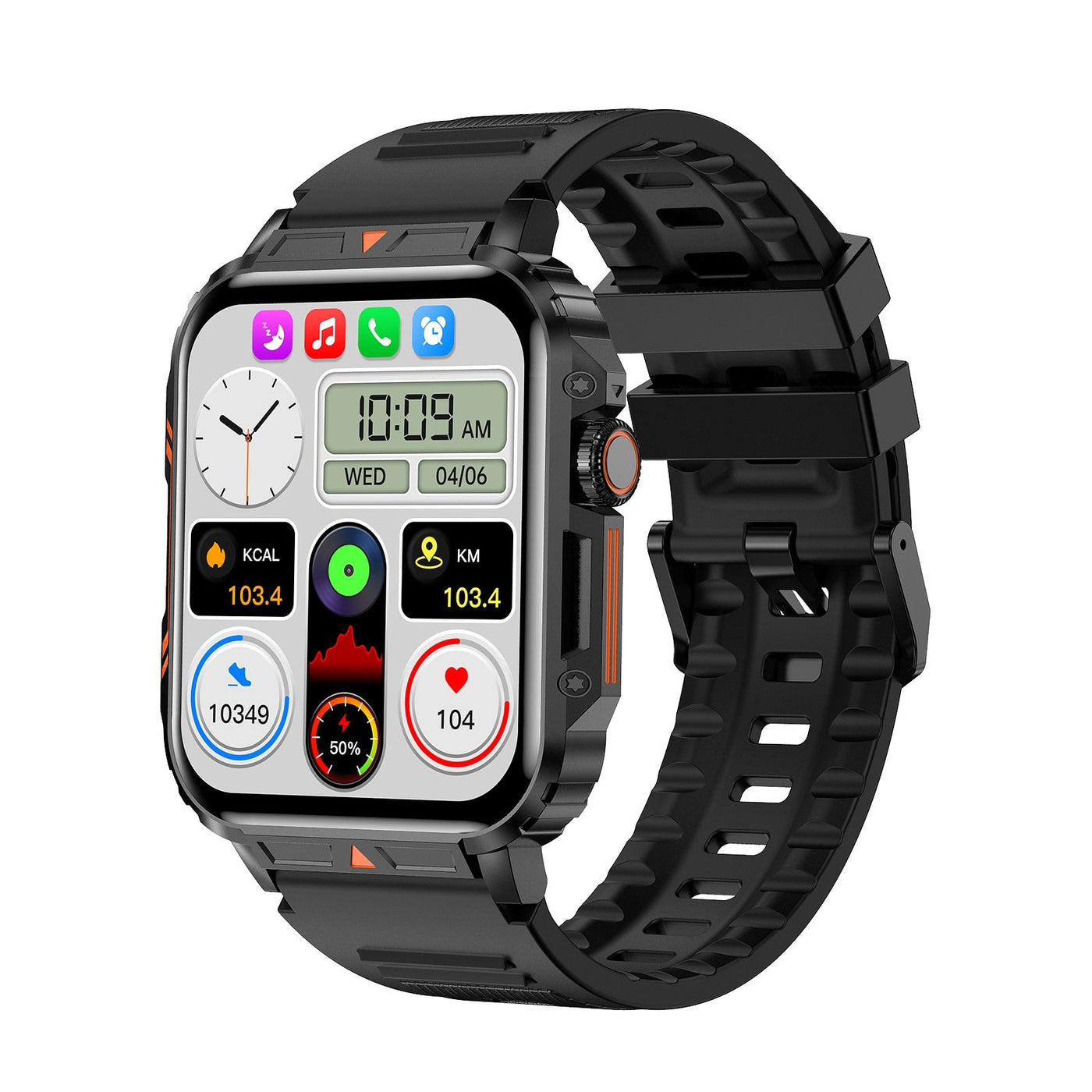 L81 Outdoor Sports Square Smartwatch Answer Call Big Battery Fitness Tracker Waterproof Smartwatch Men For IOS Android - Finesse for All:infoshopstore.fitnessforall.com.uk