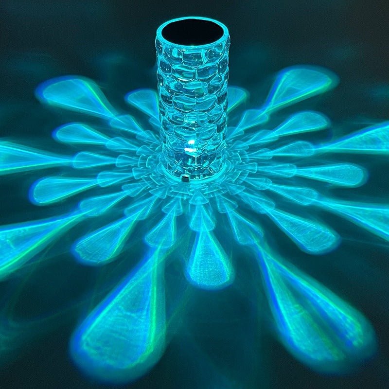 Nordic Crystal Lamp USB Table Lamps Bedroom Touch Dimming Atmosphere Diamond Night Light Rose Projector Lamp Decor - Finesse for All:infoshopstore.fitnessforall.co.uk