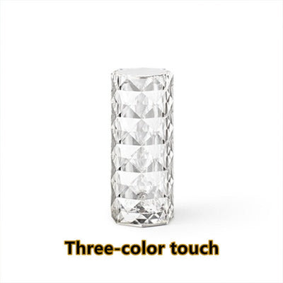 Nordic Crystal Lamp USB Table Lamps Bedroom Touch Dimming Atmosphere Diamond Night Light Rose Projector Lamp Decor - Finesse for All:infoshopstore.fitnessforall.co.uk