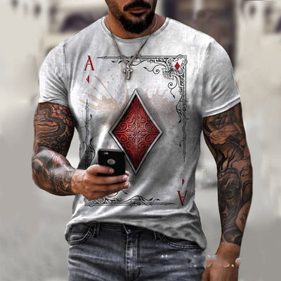 Playing Card Printing Men's T-Shirt TopMen's Shoes Thick - soled Height Increase Shoes Men's Trendy Basketball Sneakers - Finesse for All:infoshopstore.fitnessforall.co.uk