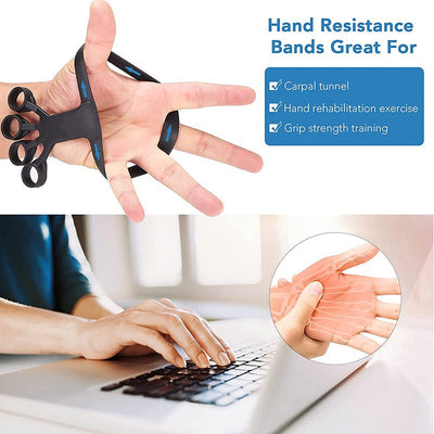 Silicone Grip Device Finger Exercise Stretcher Arthritis Hand Grip Trainer Strengthen Rehabilitation Training To Relieve Pain - Finesse for All:infoshopstore.fitnessforall.com.uk