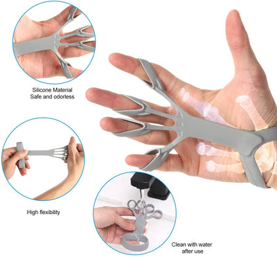 Silicone Grip Device Finger Exercise Stretcher Arthritis Hand Grip Trainer Strengthen Rehabilitation Training To Relieve Pain - Finesse for All:infoshopstore.fitnessforall.com.uk