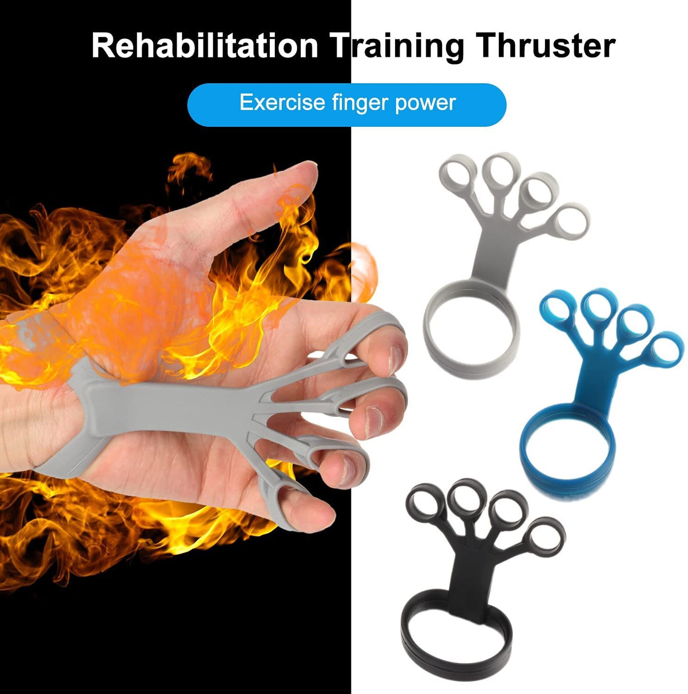 Silicone Grip Device Finger Exercise Stretcher Arthritis Hand Grip Trainer Strengthen Rehabilitation Training To Relieve Pain - Finesse for All:infoshopstore.fitnessforall.com.uk