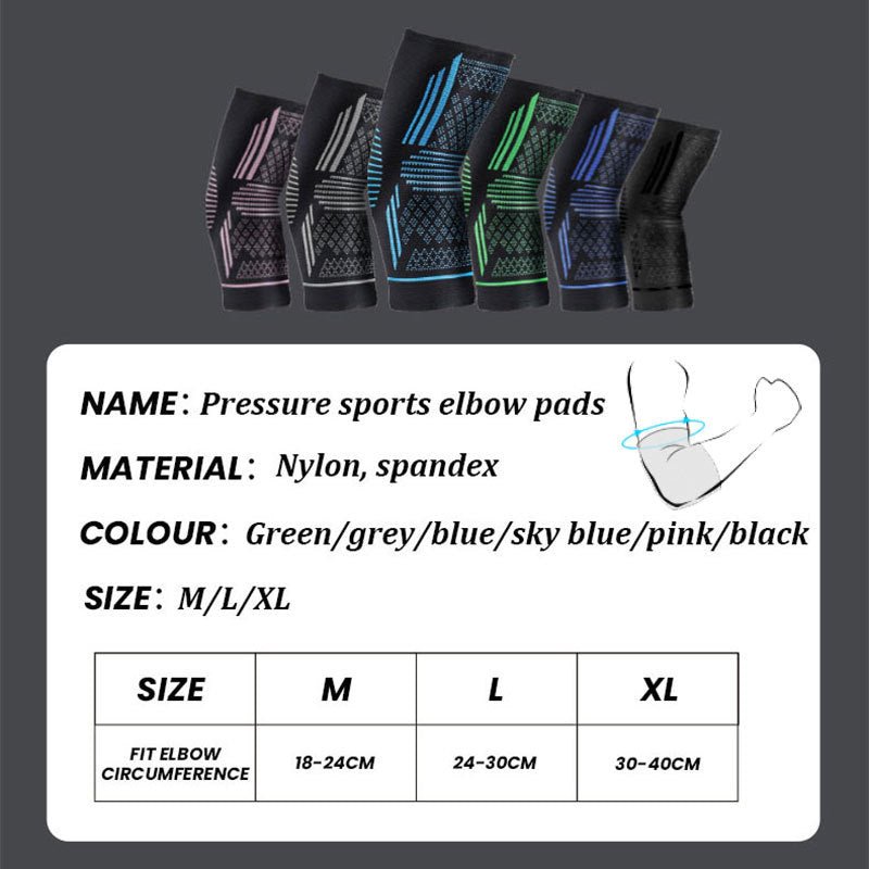 Sports elbow protection with four - way elastic pressure knitted breathable nylon elbow protection - Finesse for All:infoshopstore.fitnessforall.com.uk